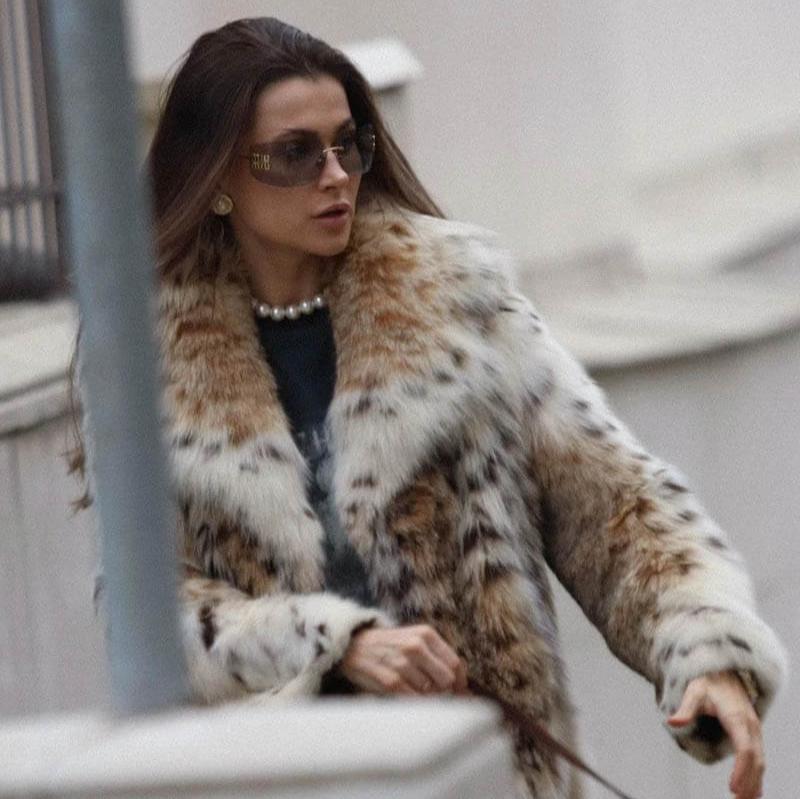 Lily | Leopard Fur Coat Jackets